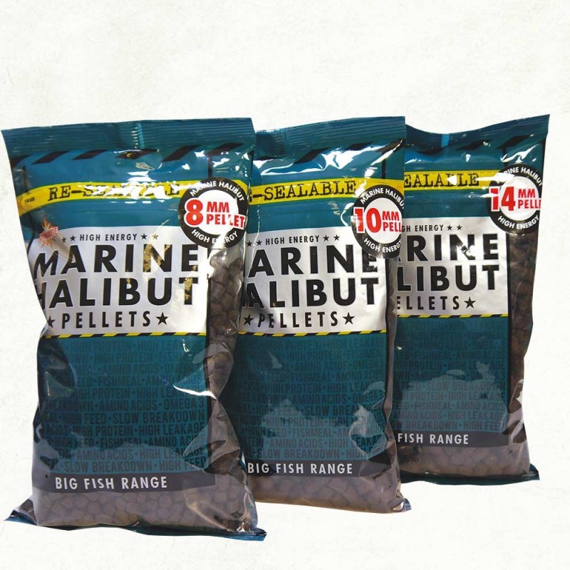 Dynamite Baits - Granulés D'halibut Marin - 900 G - Appât Carpe, Poisson-chat, Poissons Blancs - Très Huileux
