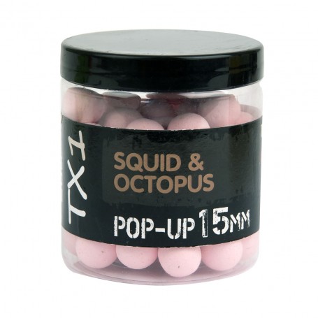 Plaukiantys boiliai TX1 Squid & Octopus Pop-Up Washed out Pink