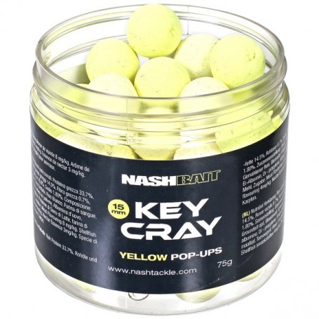 Plaukiantys boiliai Nash Key cray Yellow Pop-up