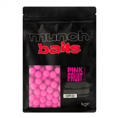 Šeriaminiai boiliai Munch baits Pink Fruit boilies